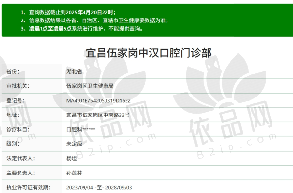 宜昌中汉口腔资质