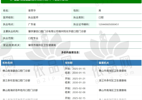 佛山好佰年口腔曾荣华